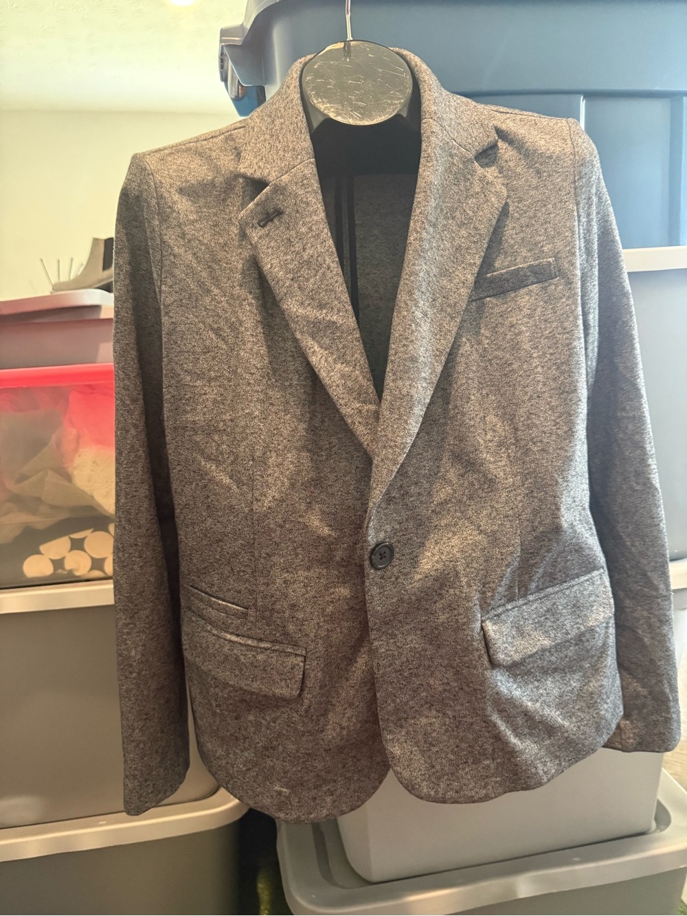 Grey Blazer - Classic Single-Button Suit Jacket p43